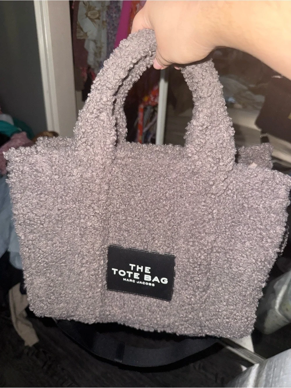 Marc Jacobs Sherpa Tote Bag in Taupe Gray